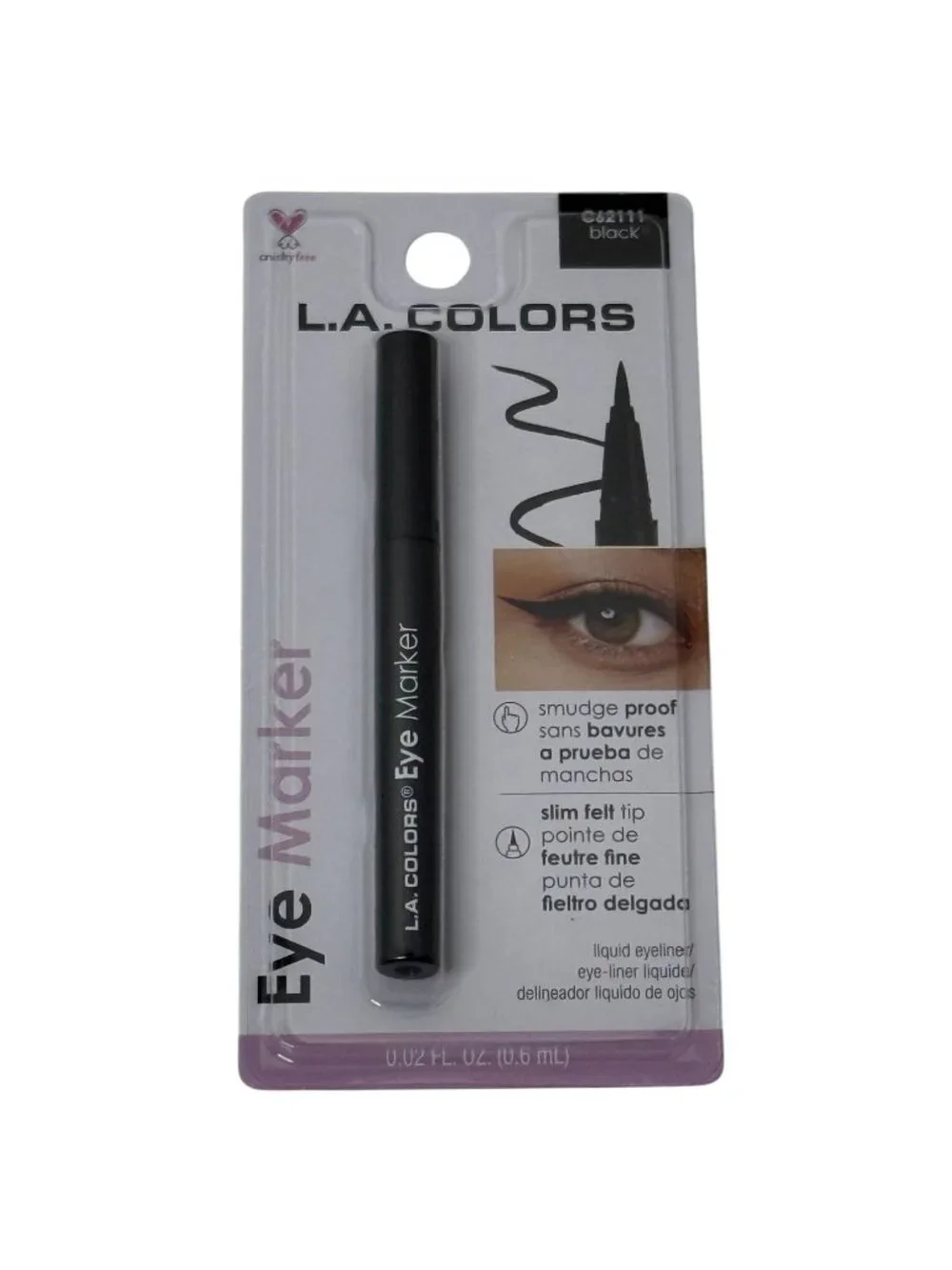 LA Colors Eye Marker Black Liquid Eyeliner New